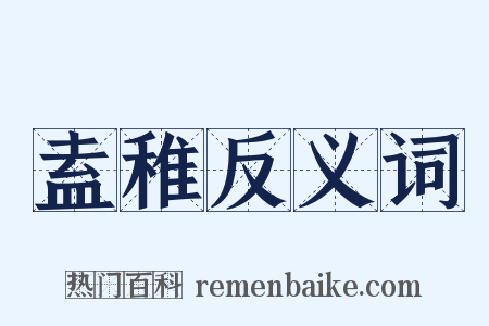 盍稚反义词是什么意思的图片